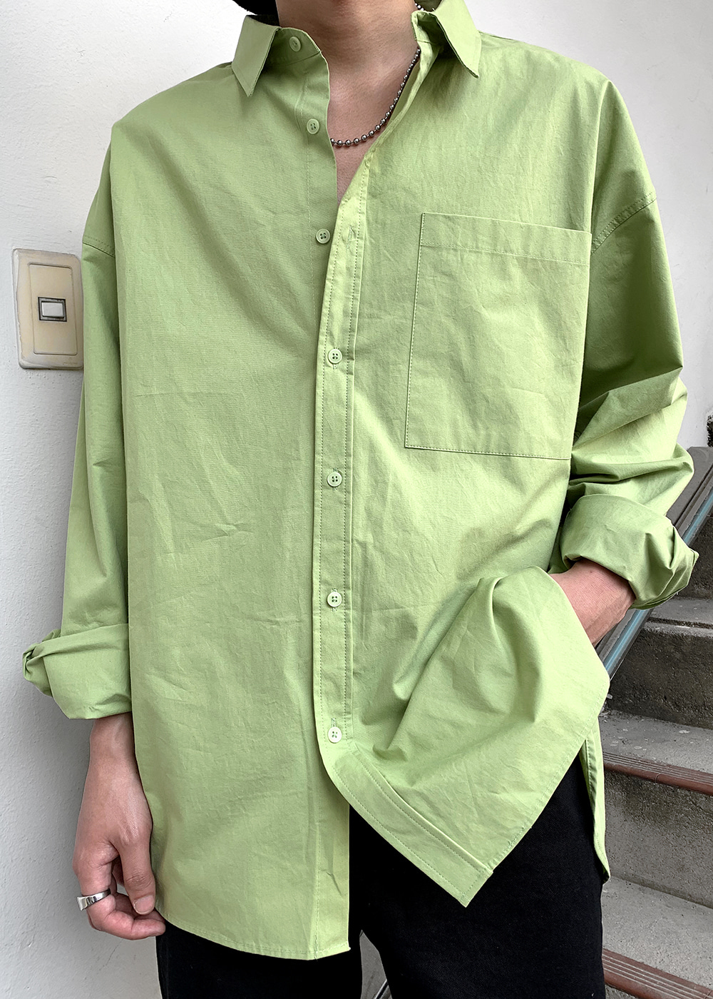 boy fit oversize shirts(5 color)
