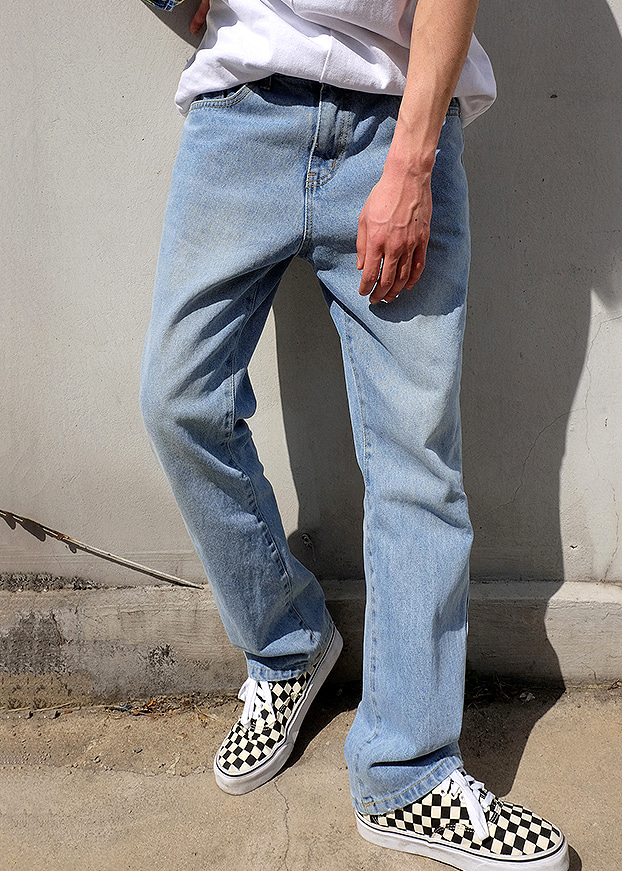 [hot choice]light denim pants(1 color)