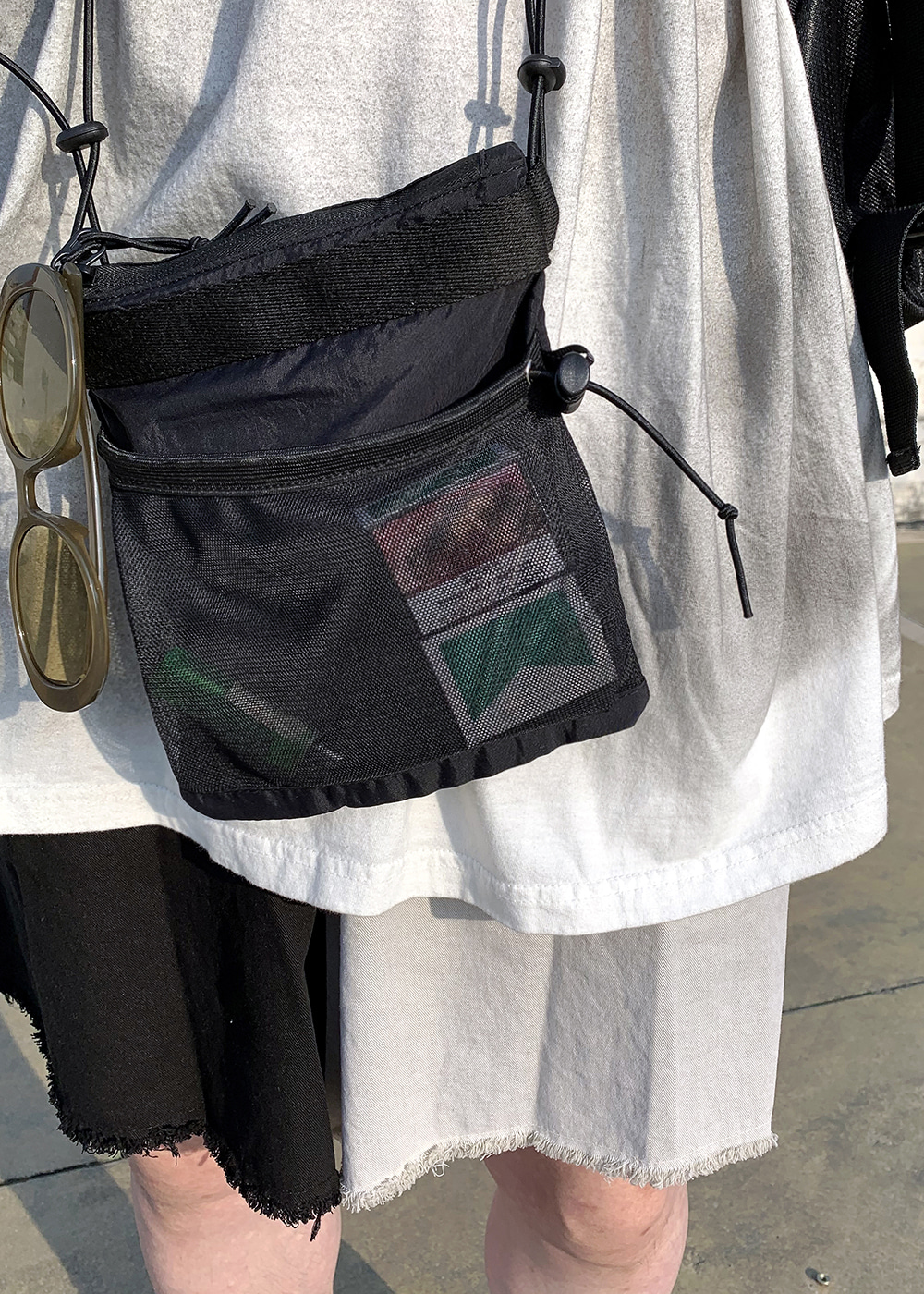 Net mini cross bag(black !)