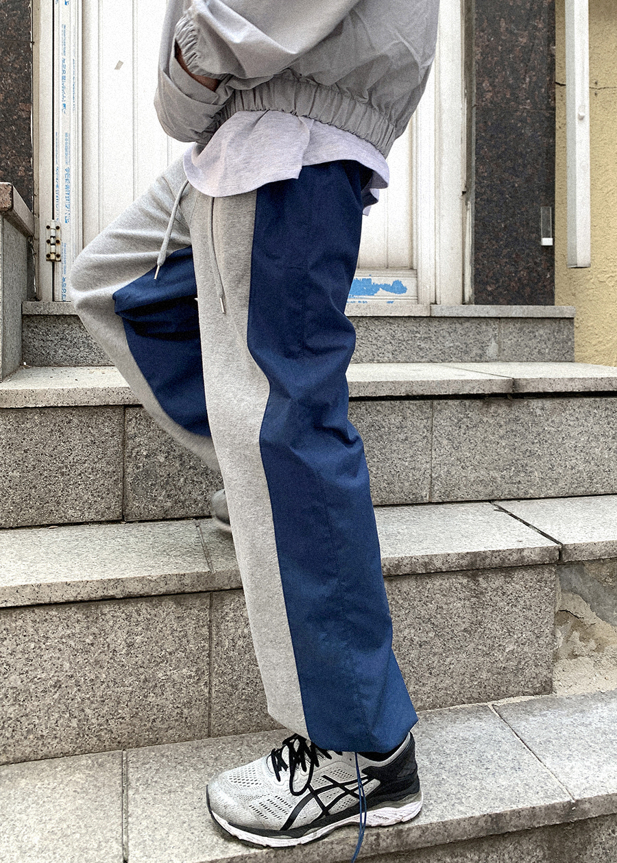 Two-Tone Wide Trousers(2 color)