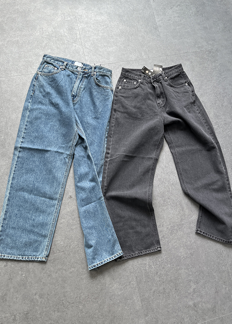 max wide denim pants(2 color)